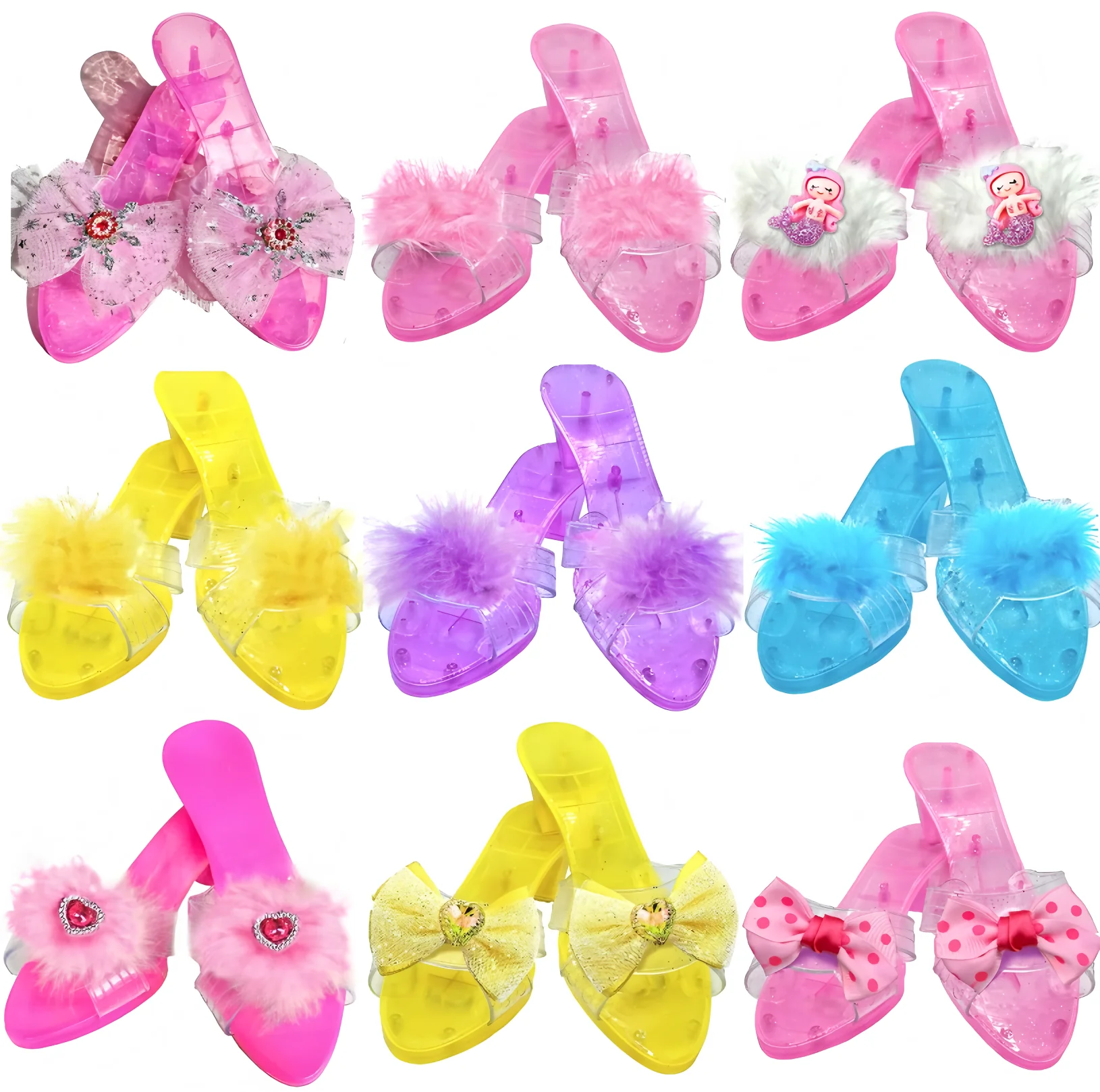 Princess Pretend Toys Antislip Princess Dress Up Shoes Toys for Girls