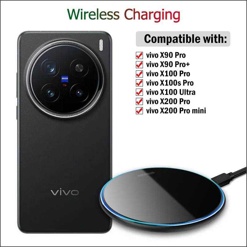 15W Fast Wireless Charger for vivo X200 Pro/X100 Pro/X100s Pro