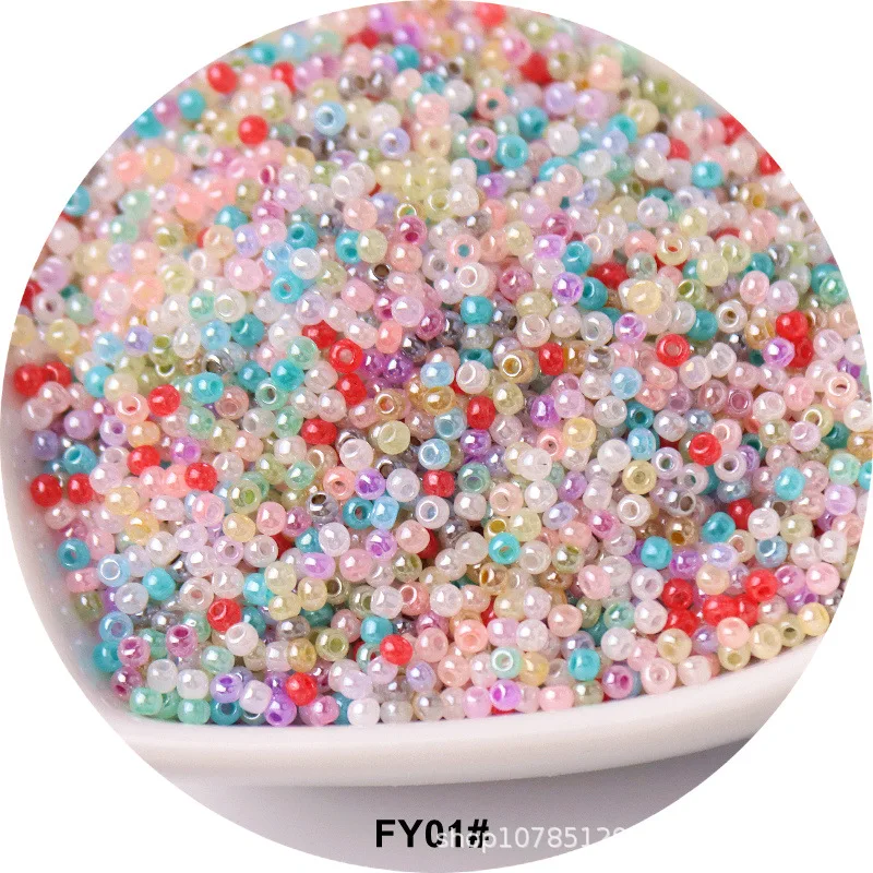 2mm 11/0 슈퍼 엑설런트 아이스 이미테이션 제이드 글래스 라이스 비즈 DIY 프랑스 자수 핸드메이드 루즈 비즈