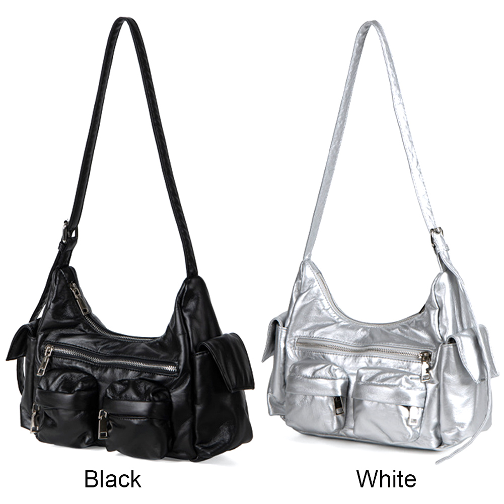 Women Leather Tote Handbag Soft PU Satchel Sling Bag Large Capacity Multi-Pocket Purse Crossbody Hobo Bag Girl Stylish Purse