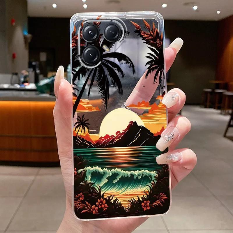 Aesthetic Luxury Soft Silicone Transparent TPU Phone Case Back Cover