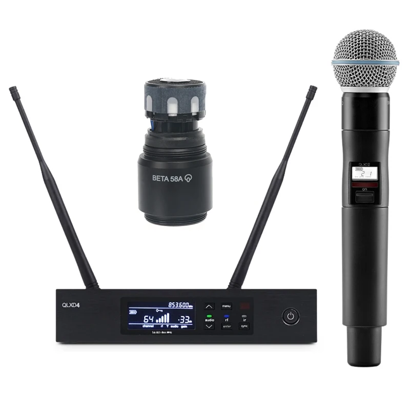 QLXD4 BETA58A KSM8 KSM9HS Wireless Digital Microphone is a professional