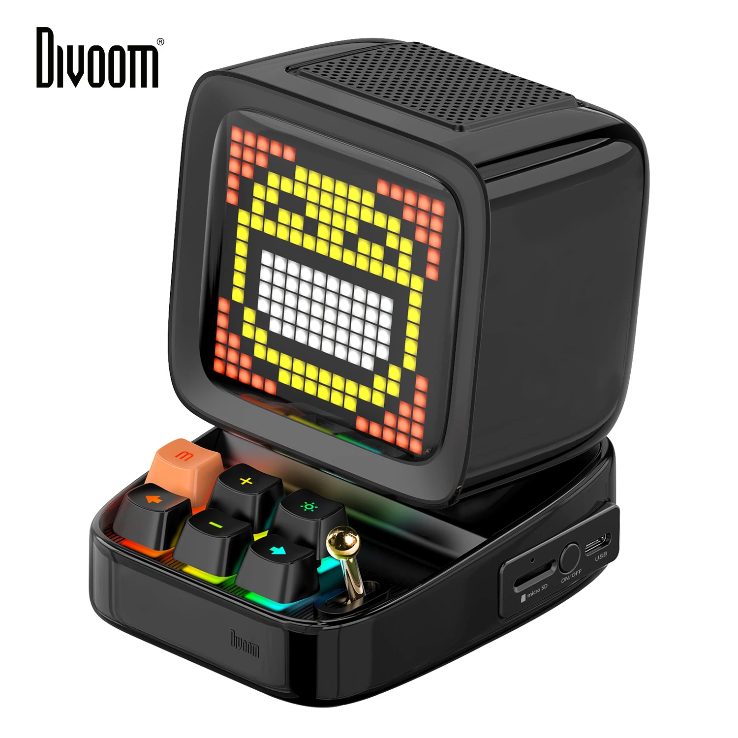US $77.91 Divoom Ditoo Retro Pixel Art Bluetooth Portable Speaker Alarm Clock DIY LED Display Board, Birthday Gift Home Light Decoration