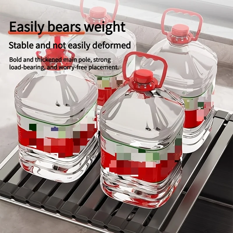 New Kitchen Sink Drain Rack Sink Bowl and Dish Storage Rack Foldable and Retractable Drain Basket Drying Storage Shelf