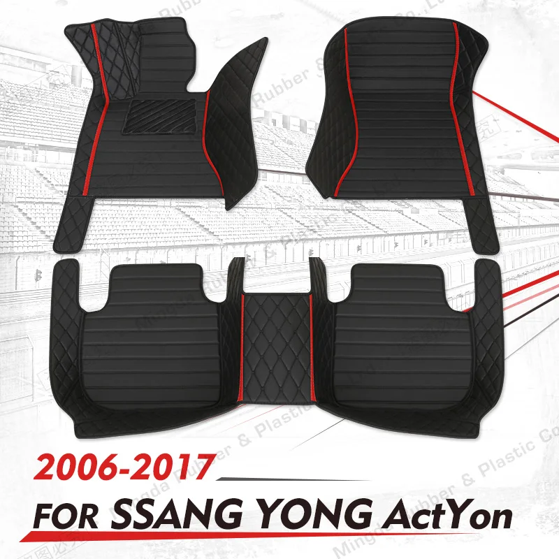 

Custom Car floor mats for ssangyong ActYon 2006 2007 2008 2009 2010 2011 2012 2013 -2017 auto foot Pads automobile carpet cover