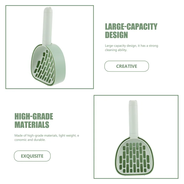 Cat Litter Scoop with Large Capacity Design Efficient Sand Leakage One Second Shovel Clean Humanized Handle Comfortable Grip 5