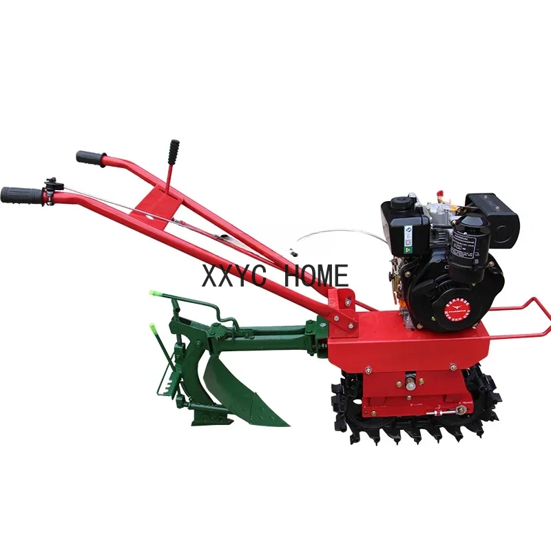 

Track Micro-Tiller Chain Track Micro-Tiller Single Wheel Soil Preparation Machine Gas Dead Donkey Hard Land Furrowing Machine