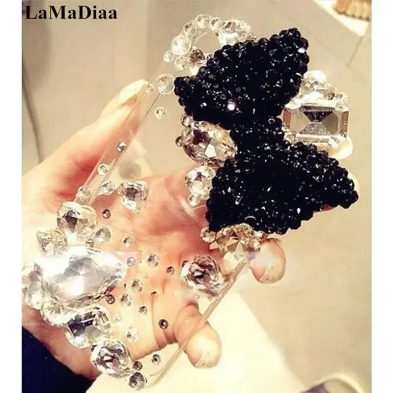 Iphone Case Phone Case Phone Case for Iphone 16 12 13 14 15 Pro MAX 11 16Pro 14Pro Luxury Bling Rhinestone Diamond Bow-knot Case for Iphone XR Xs Max