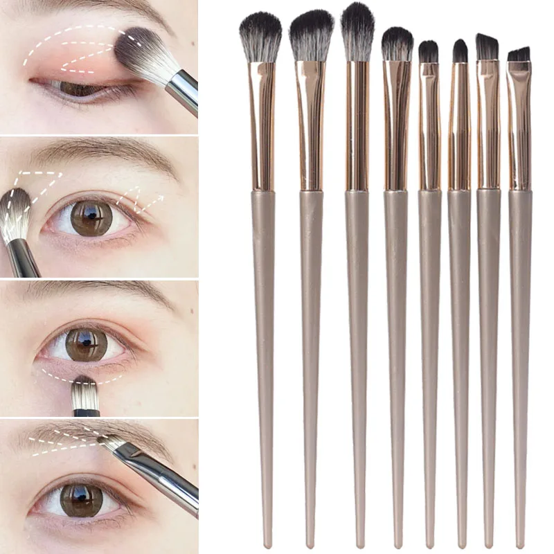 ProfessionalMakeupBrushesSet8PcsSoftEyeshadowLoosePowder