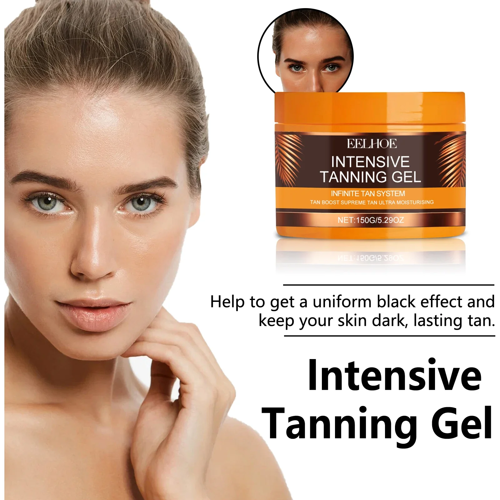 Intensive Tanning Gel Body Self Tanner Booster Sunbed Sun Bronzer Repair Nourishing Skin Coloring Sunless Fake Tan Self Tanning Lotion Skin Tanning Cream