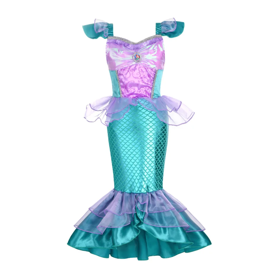 Princess Dress Little Mermaid Costume for Girls s Fancy Party Carnival Birthday Dress Cosplay Halloween