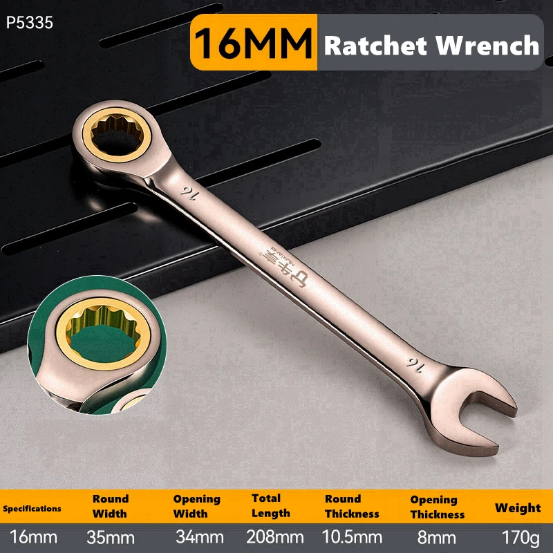 Universal 72-Tooth Ratchet Wrench Set for Automotive Repair and Maintenance