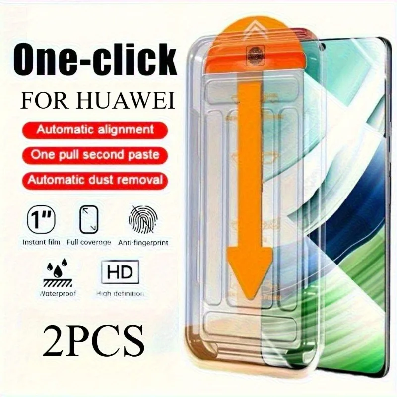 2 Stück Hartschalen-HD-Displayschutz aus gehärtetem Glas für Huawei Mate 70 60 50 Pro Pura 80 70 Ultra Pro+ P60 P50 P40 P30 Art Lite E