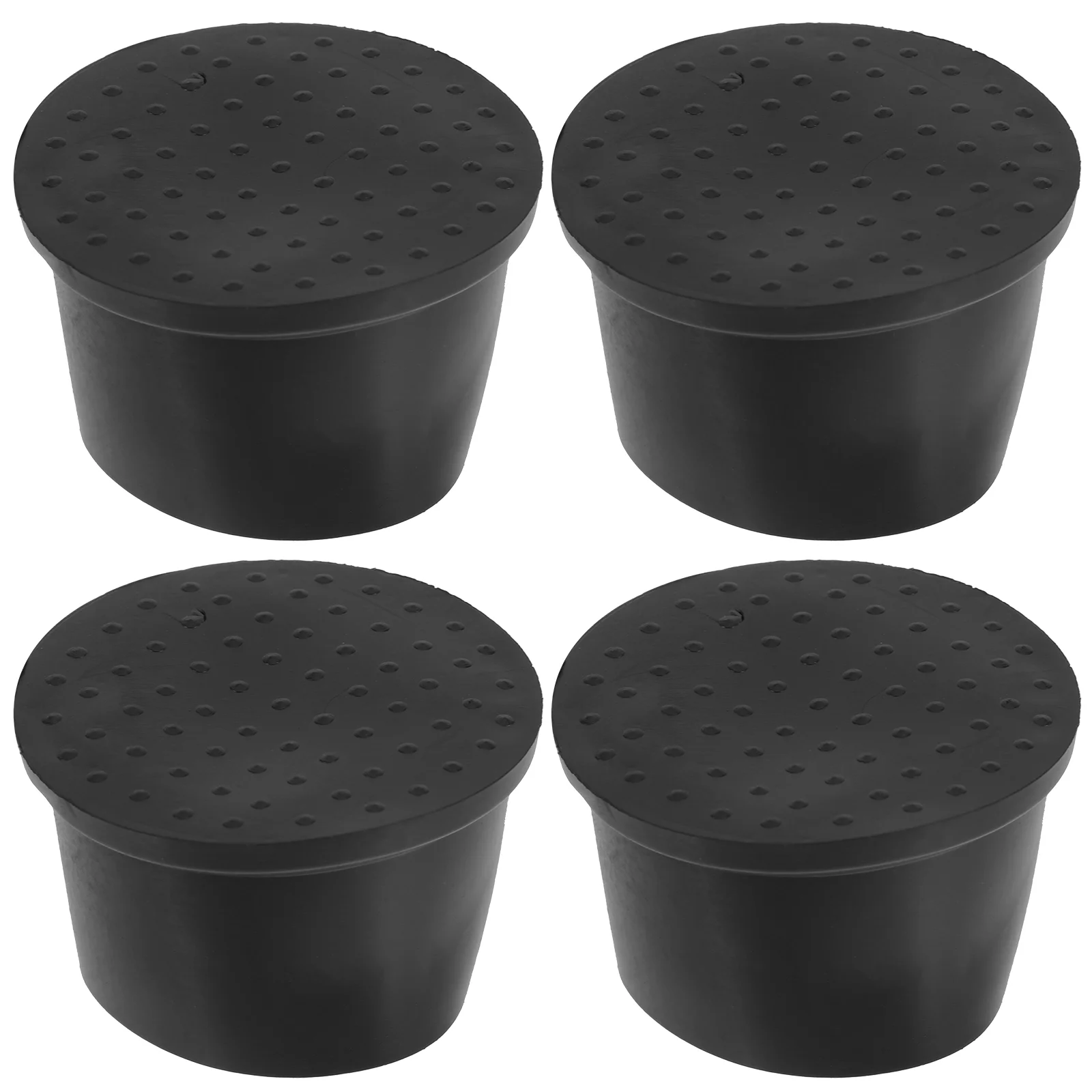 

4 Pcs Table Non-slip Floor Mat Rubber Bed Wheel Stopper Stoppers for Rolling Furniture Castors Pad Caster Cups Sofa Chair