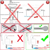 Chauffe-eau électrique instantané sans réservoir 3500W, prise EU/US, 220/110V, pour robinet de salle de bain, chauffe en 3 secondes 6