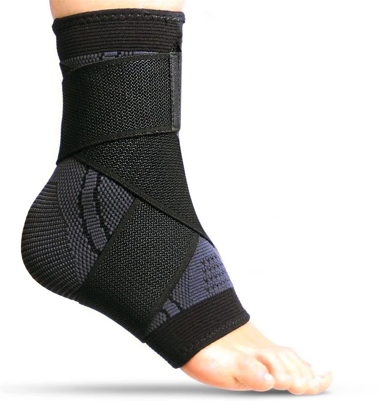 1 Pc Sports Pressure Ankle Support Basketball Twine Breathable Tie Prevent Sprain Nylon Knitted Adjustable Ankle Protector