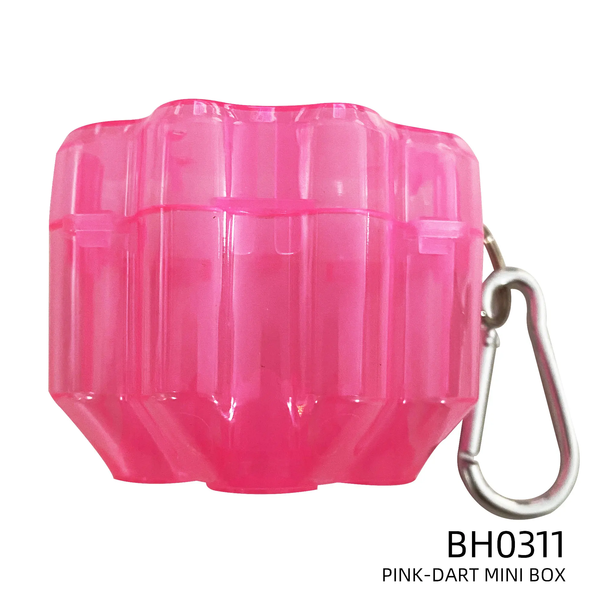 Enhanced Portable Mini Transparent Dart Box with Aluminum Hanging Clip – 4 Color Options