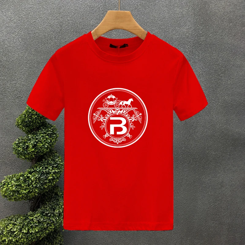 2024 New High Quality Oversized Brand Carriag B 100% Cotton Print Tees Summer Haruku For Men/Women Short Sleeve T-shirt_voghion.com