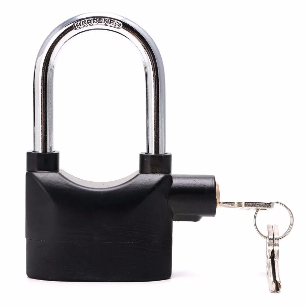 Waterproof Siren Alarm Padlock Alarm Lock for Motorcycle Long Beam Bike Bicycle 8