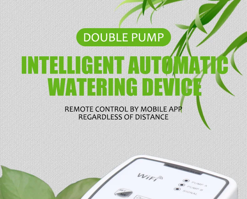 New Double Pump Garden Wifi Control Watering Device Automatic Water Drip Irrigation Watering System Kit WIFI Mobile APP Control