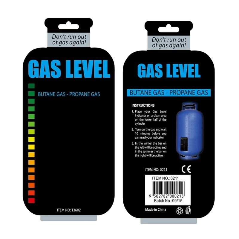 Practical Propane Butane LPG Fuel Gas Tank Level Indicator Magnetic Gauge Caravan Bottle Temperature Measuring Stick 1Pcs gas tank level indicator