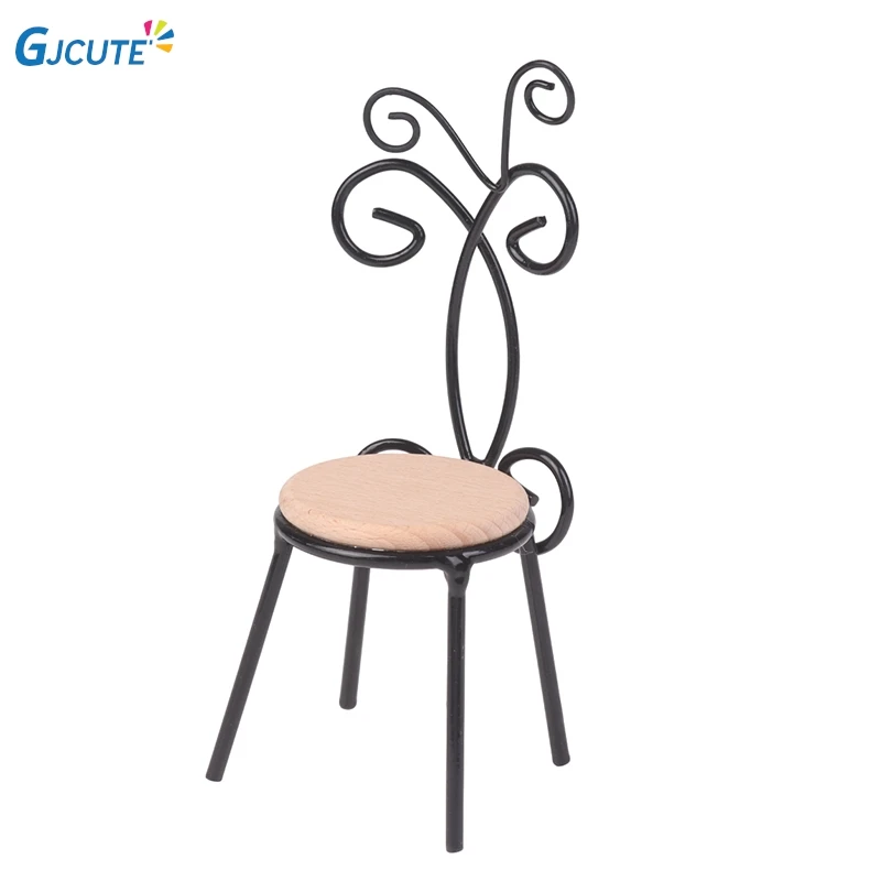 

Кофейный столик для кукольного домика, металлическое художественное кресло со спинкой, мини стул, офисное кресло, барное кресло, модель гостиной, кухни, детские игрушки