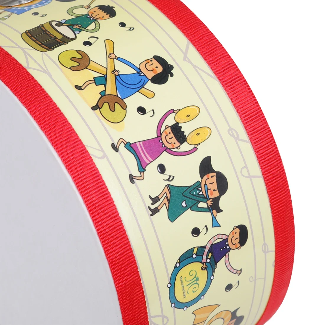 Double Sided Drums Tambourine Wooden Hand Drum Orff Cartoon Percussion Instruments Portable Kids Educational Toy Children's Gift 5