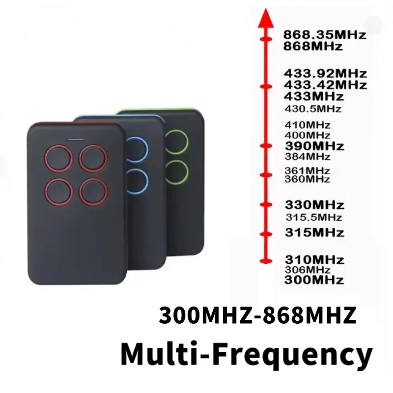 Telecomando Multifrequenza 300MHz-868MHz per Serrande Avvolgibili, Porte da Garage e Veicoli Elettrici - immagine 3