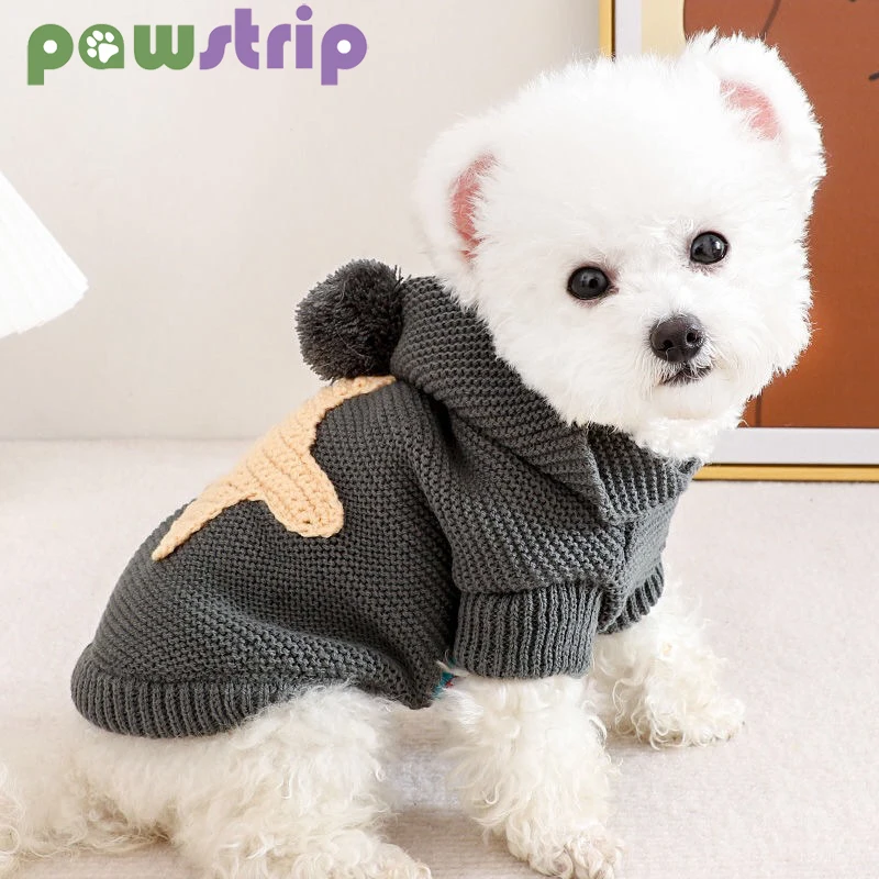 Dog Sweater for Small Dogs Winter Warm Dog Hoodies Pet Sweater