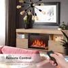 Electric Fireplace Mantel TV Stand 59" Wooden Surround Remote Control Adjust Flame Speed 3D Technology Realistic Ambiance 2