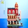 HUIQIBAO Toys MOC City Corner Coffee Shop Architecture Style Street View Micro Building Blocks for Children Construction Bricks 5