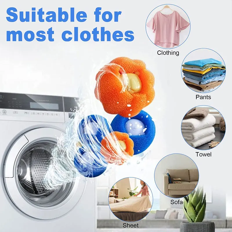Magic Laundry Ball Kit laundry ball pet hair remover laundry hair catcher Reusable Clothes Hair Cleaning Tool Pet Hair Remover Washing Machine Cat Dog Catcher Laundry Ball