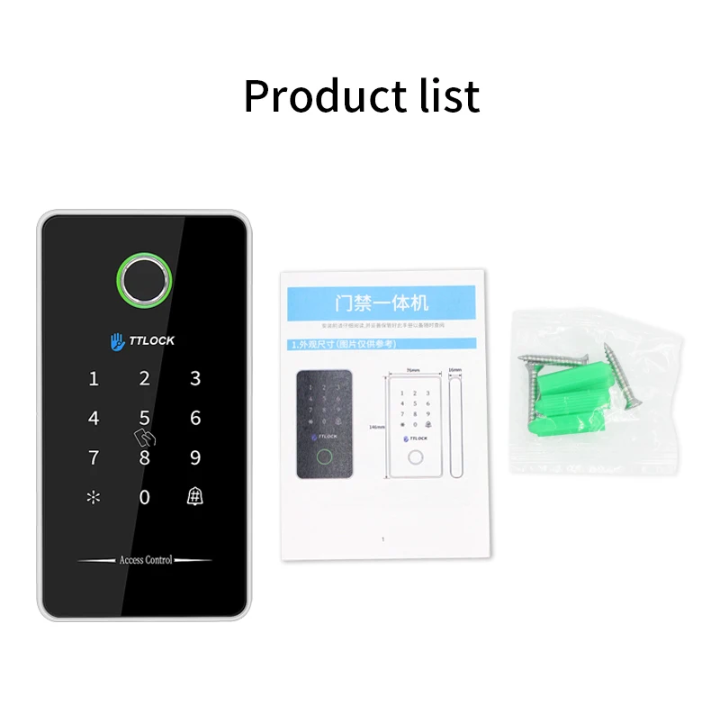 MJ02 TTLOCK APP Bluetooth Outdoor Fingerprint NFC Bluetooth Rfid Passcode Card I