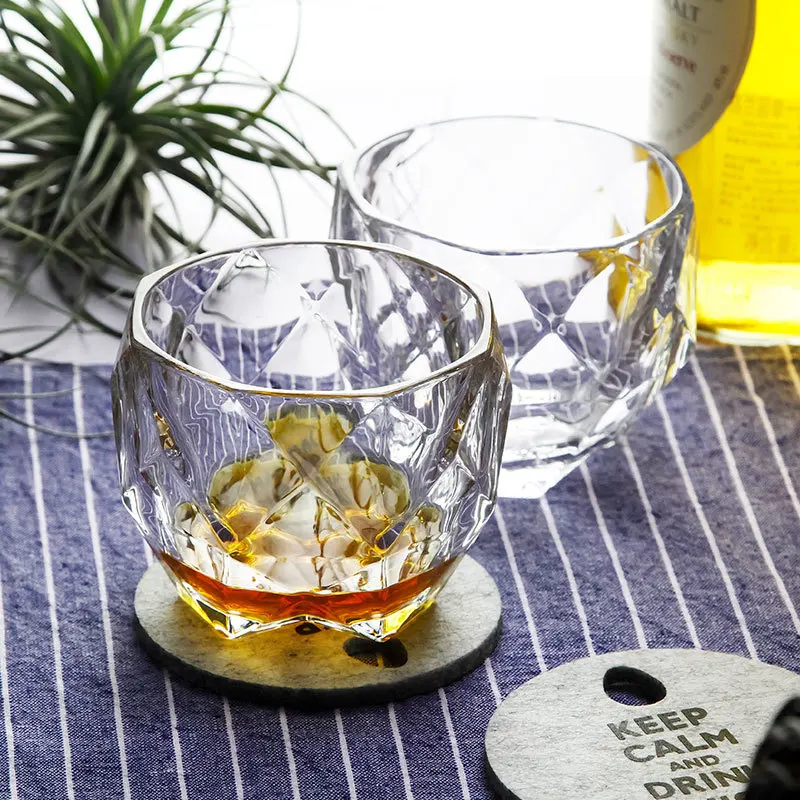 Salloping Horse Whiskey Glasses Cut Whisky Prism Crystal Old Fashioned Glass Vodka Tumbler Chivas Wine Cup