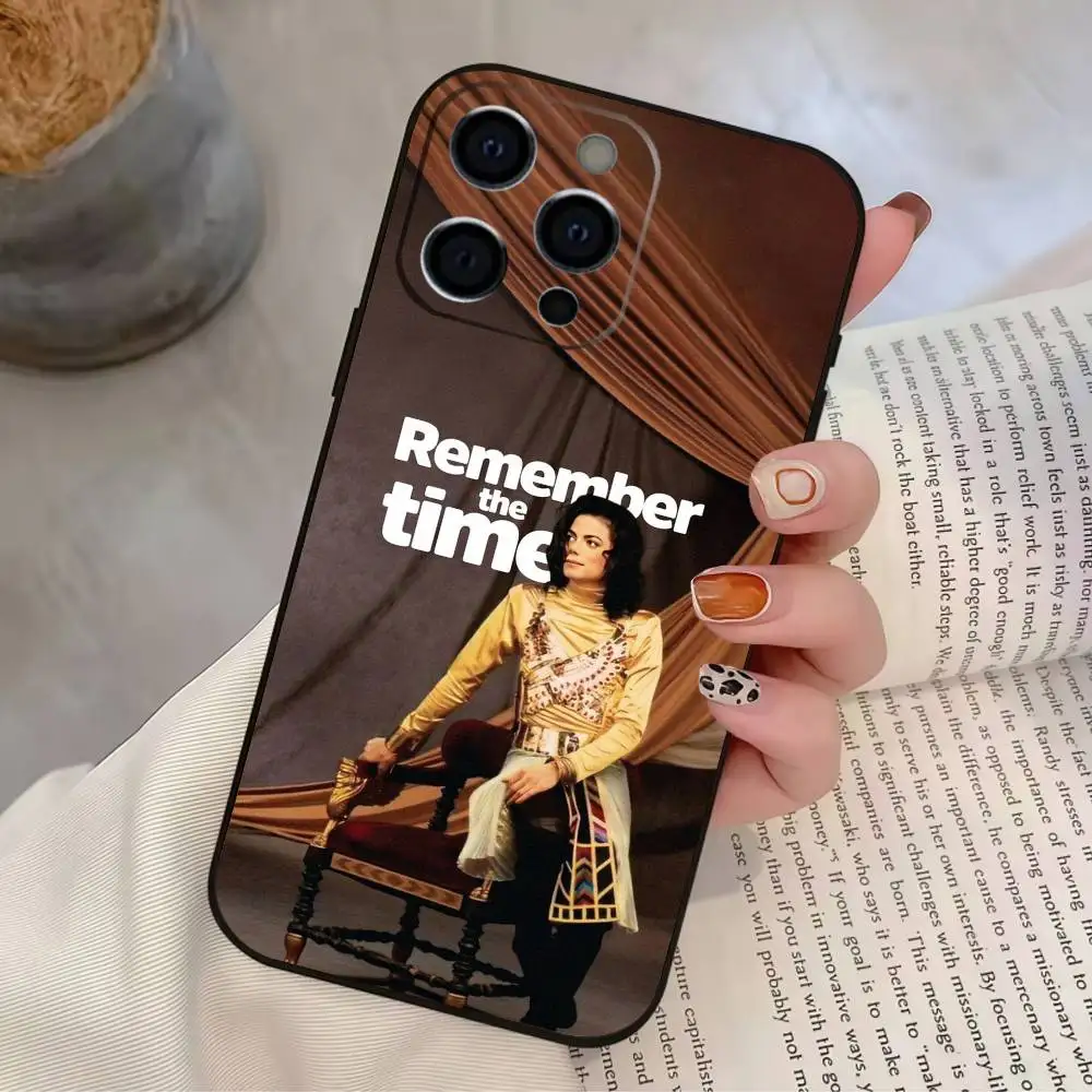King of Music Michael Jackson Soft Black Phone Case Cover