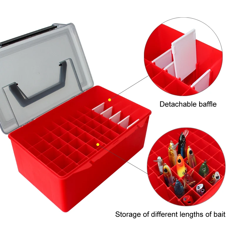 Multifunctional Fishing Tackle Box Squid Jig Organizer Boxes Hard