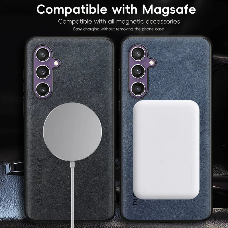 Premium Sheepskin Magnetic Leather Phone Case