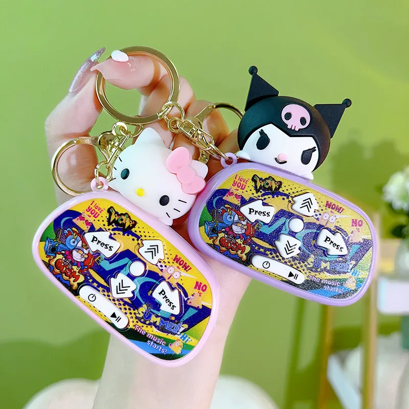 

Sanrio Hello Kitty Kuromi Cinnamoroll Keychain Cute Cartoon Keyring Creative Game Console Pendant Bag Charm Accessories
