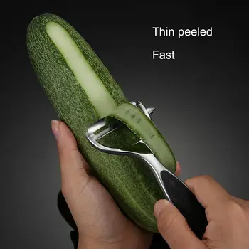 เครื่องปอกมันฝรั่งอัลลอยด้ามพลาสติกเครื่องตัดคมที่ปอกอุปกรณ์ทำครัวแตงกวาแครอทผักผลไม้อุปกรณ์ทำครัวแกดเจ็ต 2