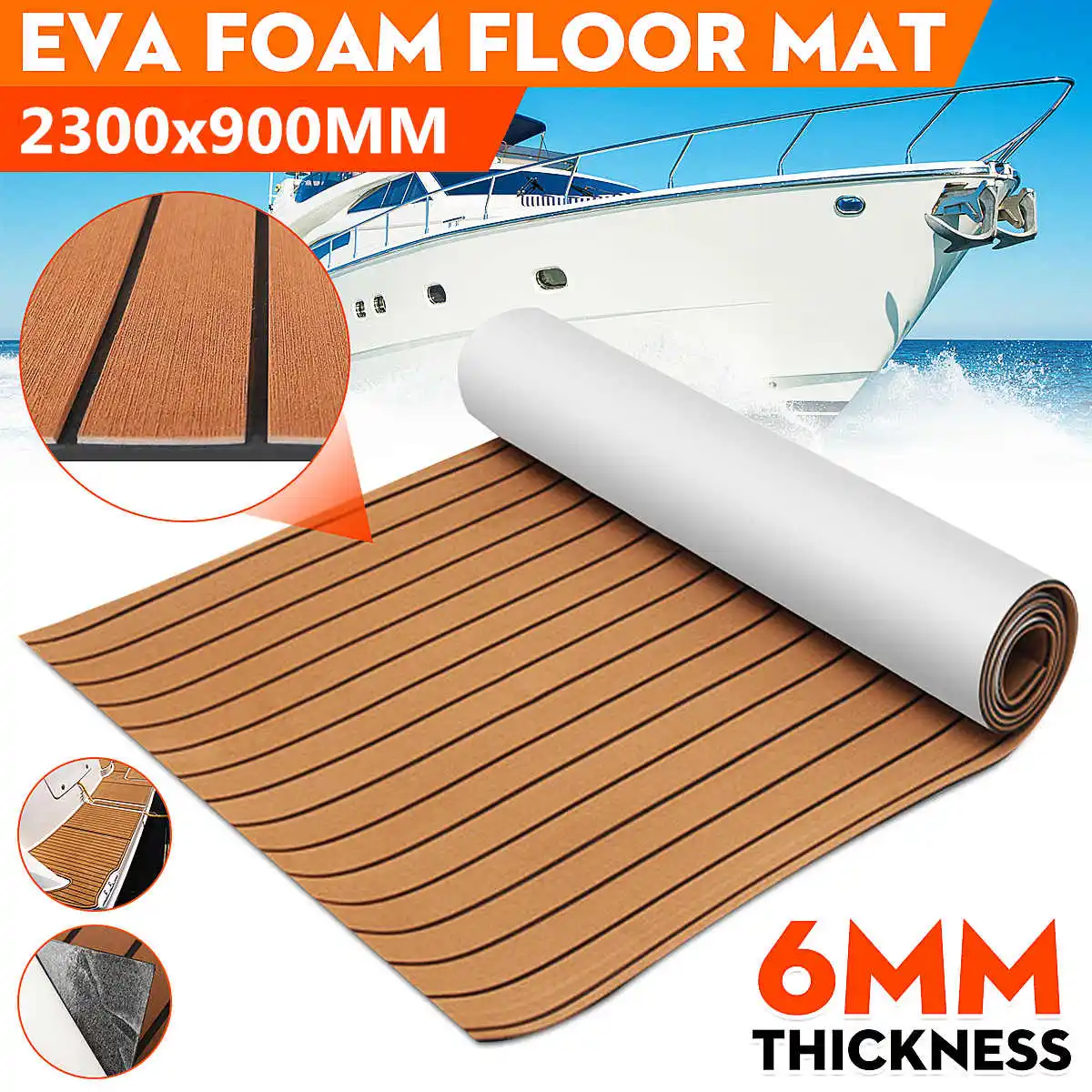 SelfAdhesive Foam Teak Decking EVA Foam Marine Flooring Faux Boat