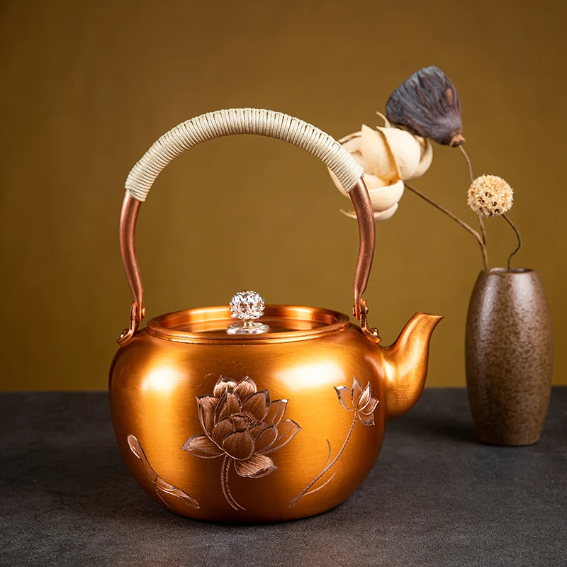 

Zhushantang hand-carved copper kettle, copper kettle, kettle, copper teapot, teapot, electric pottery stove, teapot, teapot