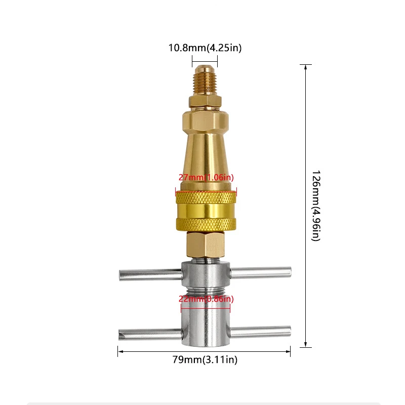 1/4 inch Refrigerator Quick Coupling Brass Washer Connector Refrigerator Outlet Plug High Pressure Air Conditioner Repair Tools