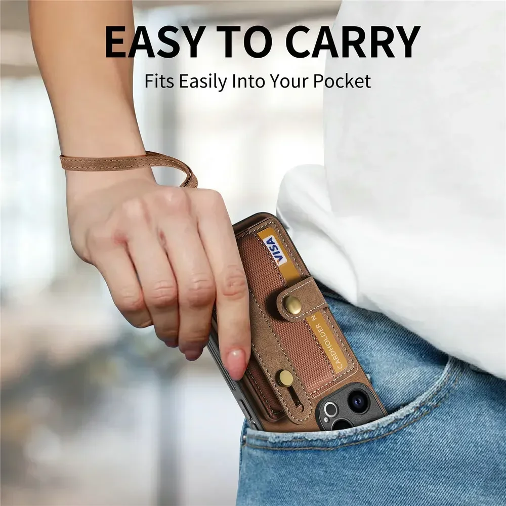 Leather Wristband Card Case – Sleek Back Cover