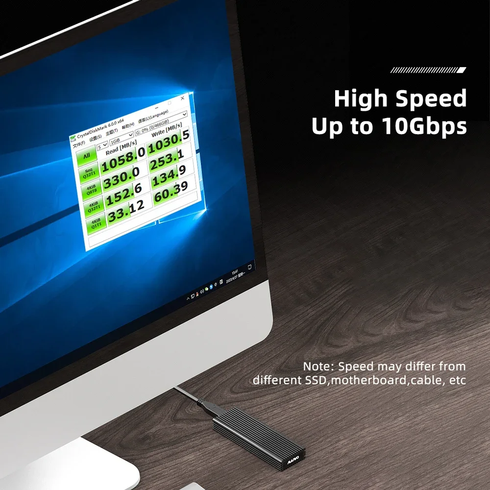 MAIWO M.2 SATA  NVMe ޺ SSD Ŭ, ˷̴ 濭 , USB3.2 Gen2 CŸ, ƮϿ UASP 