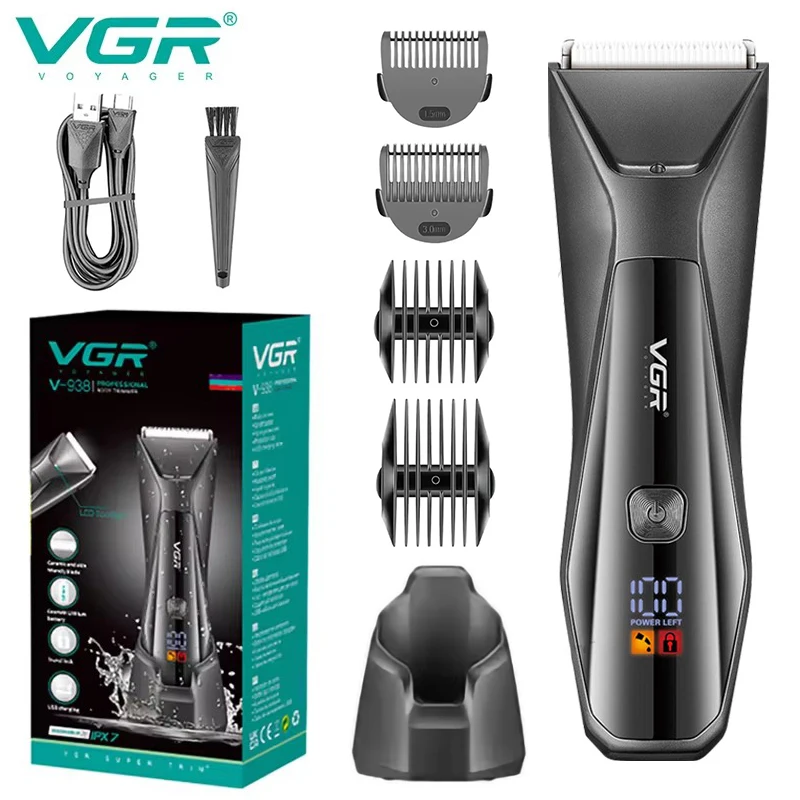 ماكينة تشذيب شعر الجسم VGR قابلة لإعادة الشحن، ماك...