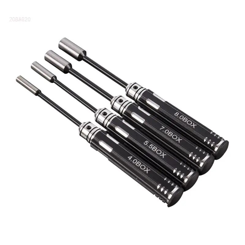 

4Piece Sockets 4mm 5.5mm 7mm 8mm Set For Repair and Assembly Job