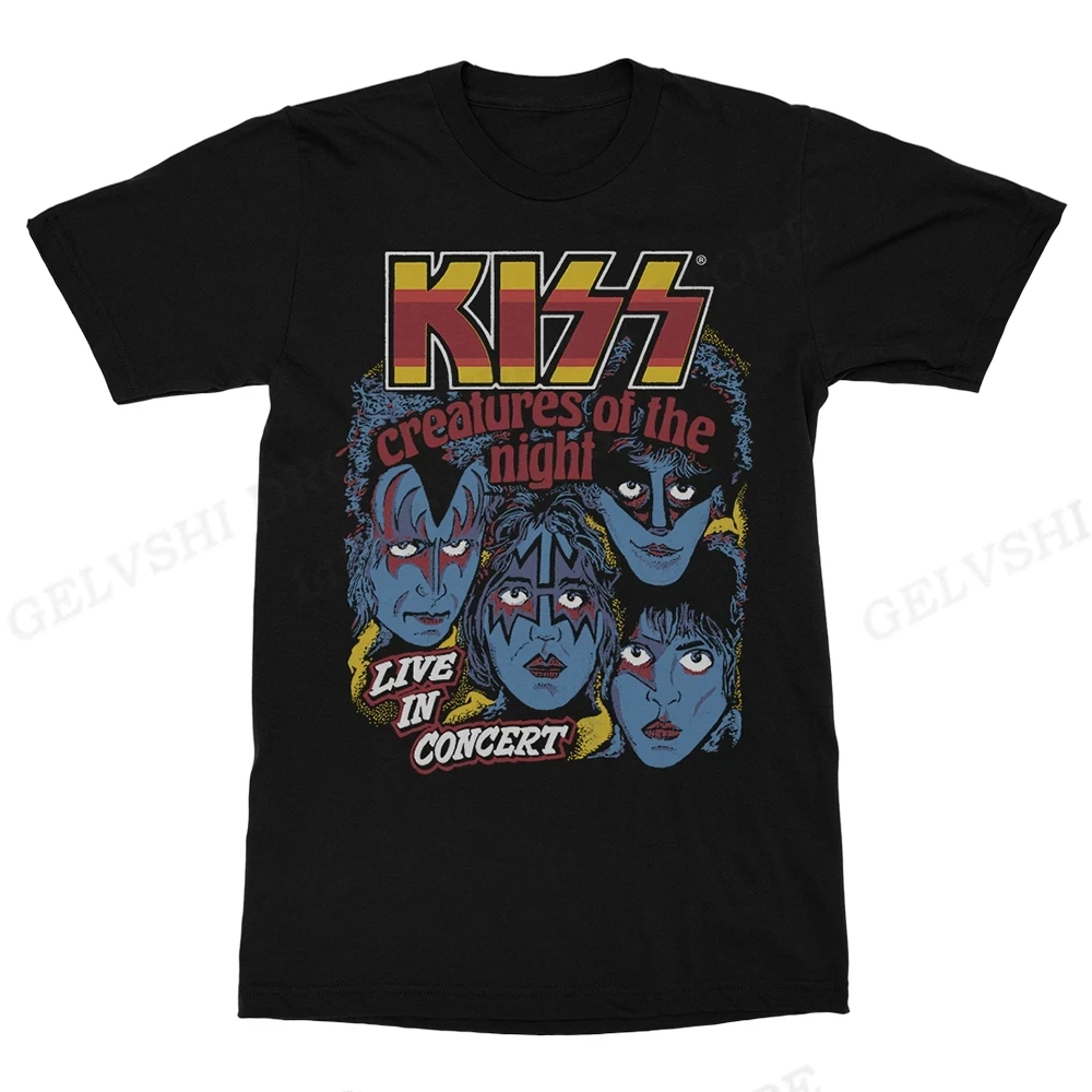 

Футболка Kiss Band для мужчин и женщин, модная тенниска, майка Kisss, хлопковая майка, одежда для музыки, рок