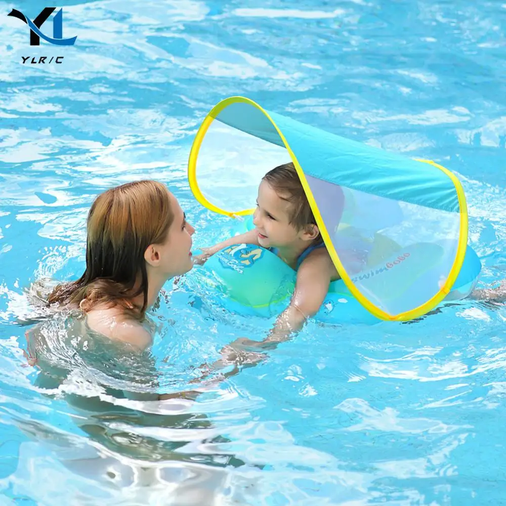 Swimming Inflatable Ring Baby Kids Pool Float Seat Boat Tube Ring Car Sun shade Water Swim Circle for Swimming