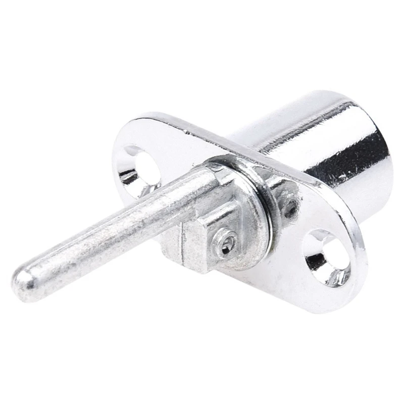 

JFBL Hot 4X 19Mm Cylinder Head Diameter Silver Tone Metal Drawer Plunger Lock With 2 Keys