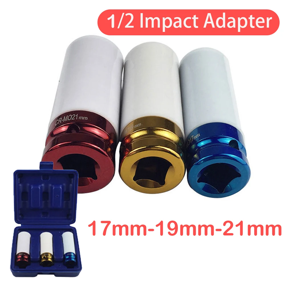 

Набор ударных головок с шестигранным ключом, 1/2 гнезда 17-19-21 мм